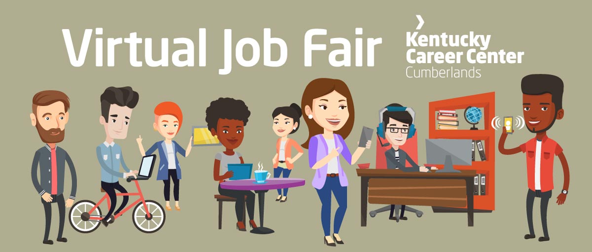 Virtual Job Fair Graphic - August 20, 2020, 10am 0 2pm Eastern Time